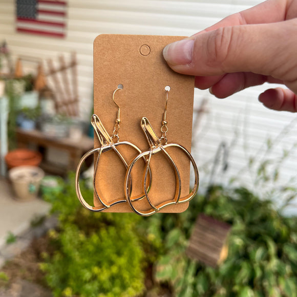Golden Pumpkin Dangles