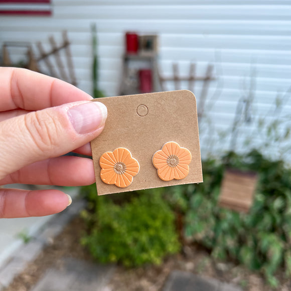 Yellow Flower Studs