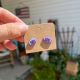 Acrylic Glitter Football Studs