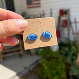 Acrylic Glitter Football Studs