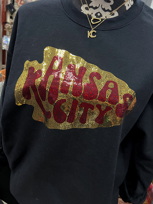 Kansas City Spangled Arrowhead Crewneck Sweatshirt