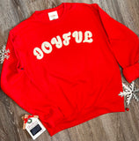 Joyful Chenille Patch Sweatshirt