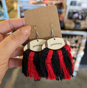 Football Tassels Red/Black