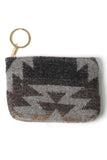 Western Print Coin Purse: Brown