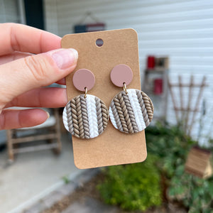 Round Weave Polymer Earrings