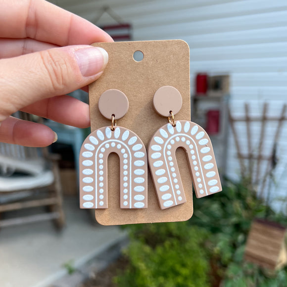 Neutral Boho Poly Earrings