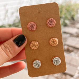 Boho Chic Druzy Studs