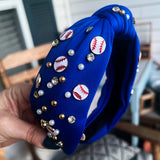 Knotted Jeweled Baseball Headbands