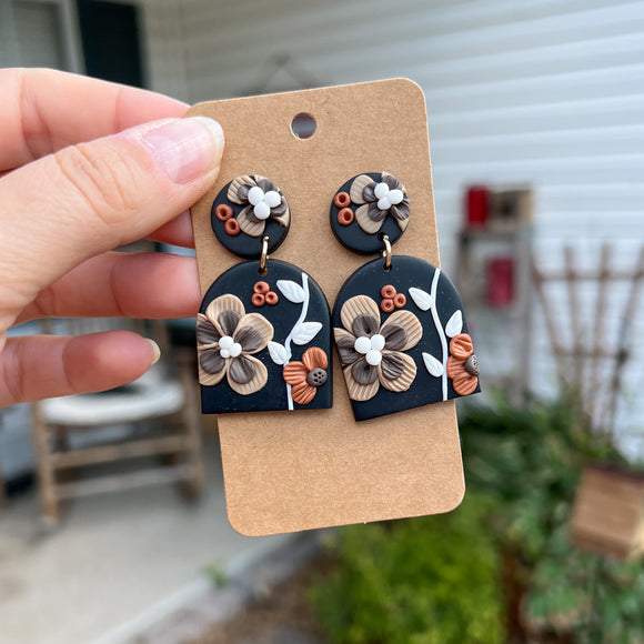 Floral Arch Poly Earrings