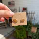 Acrylic Glitter Football Studs