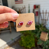 Acrylic Glitter Football Studs