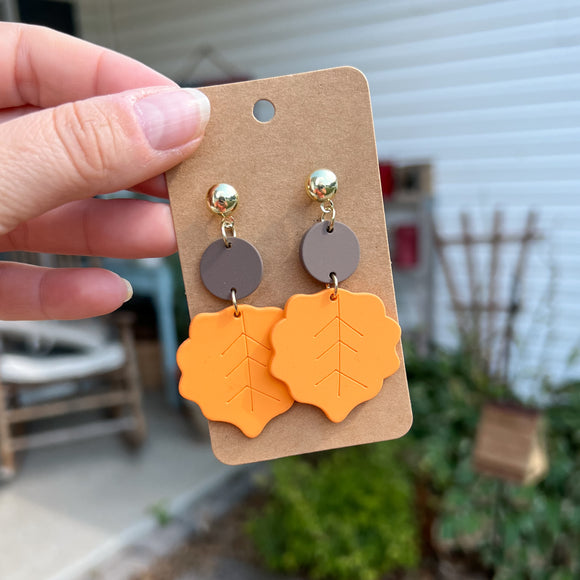 Fall Leaf Poly Earrings