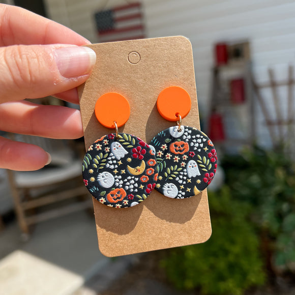 Floral Halloween Dangles