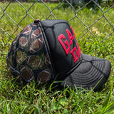 Game Day Puff Football Mesh Back Trucker Hat-Magna Pony
