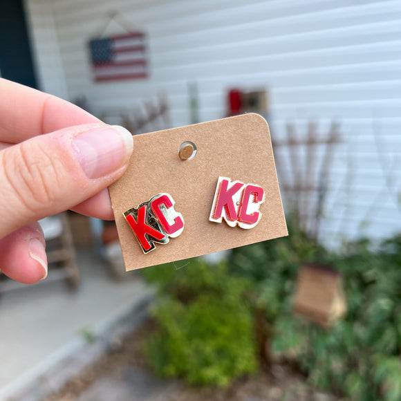 KC Letter Studs