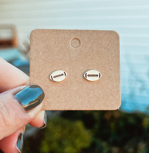 18k Plated Football Studs