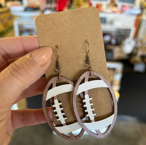 Wooden Football Dangles