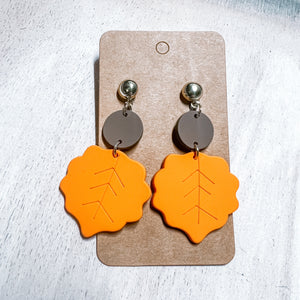 Fall Leaf Poly Earrings