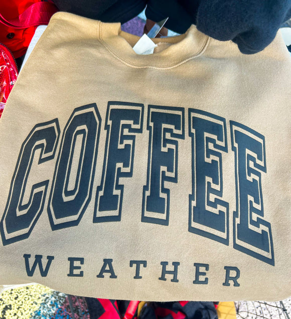 Coffee Weather Puff Crewneck