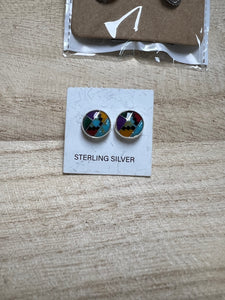 Sterling Silver Inlay Stud