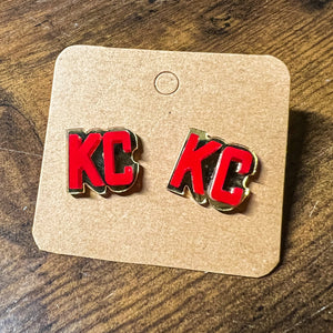 KC Letter Studs