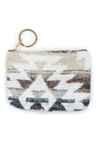 Western Print Coin Purse: Brown