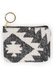 Western Print Coin Purse: Brown