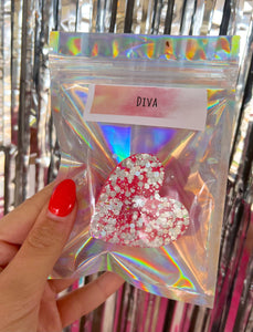 Pink Glitter Heart Freshie Vent Clip: Diva