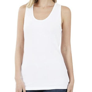 Basics Racerback Tank White