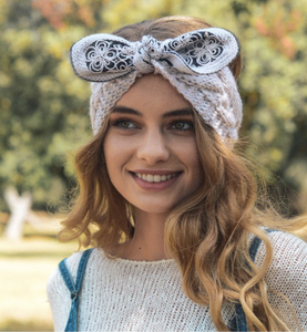 Embellished Bow Knit Headbands